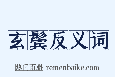 玄鬓反义词是什么意思的图片